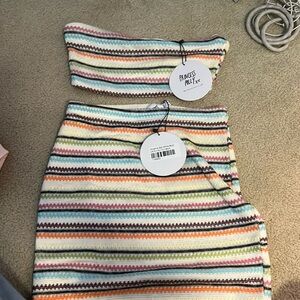 Princess Polly, mini skirt and tube top set